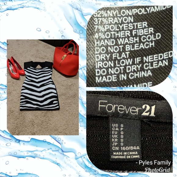 Forever 21 Black & White Mini Dress - Picture 3 of 3